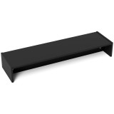 HOMCOM Suport Monitor PC p&acirc;nă la 16 kg cu 2 Compartimente de Depozitare, 100x27x15 cm, Negru | Aosom Romania