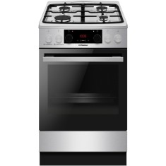 Aragaz cu cuptor electric Hansa FCMXS593632, clasa energetica A, culoare inox, gaz + cuptor electric,capacitate cuptor 65 litri, 4 zone de gatit, disp