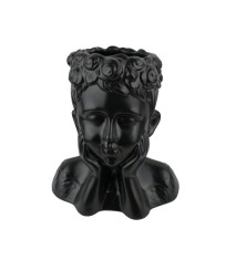 Vaza design 2 din Ceramica , Negru foto
