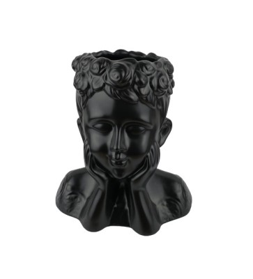 Vaza design 2 din Ceramica , Negru foto