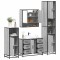 vidaXL Set de mobilier de baie 4 piese Lemn stratificat gri Sonoma 3301233