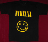 Tricou Nirvana - Logo marimea XS,S,M,L,XL,XXL,pe tricou de calitate superioara, Negru