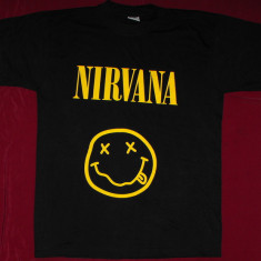 Tricou Nirvana - Logo marimea XS,S,M,L,XL,XXL,pe tricou de calitate superioara