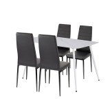 Jenna 4+1 set de sufragerie negru