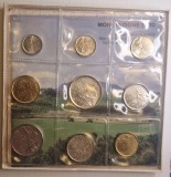 Set Monede Monetarie San Marino 1980, km#102, 103, 104, 105 ,106 ,107, 108, 109, 110 500 lire argint, in cutie cu pliant, 9 monede, Europa