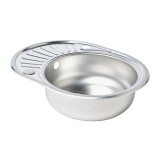 Cumpara ieftin Chiuveta inox rotunda, 57x45x16 cm