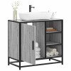 VidaXL Dulap pentru chiuvetă de baie gri Sonoma 65x33x60 cm lemn