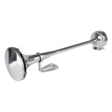 Claxon pneumatic tip fanfara crom 520 mm 12V 24V HighTone 115 dB, ton inalt, constructie metalica, pentru autoturisme, autoutilitare si camioane AMiO