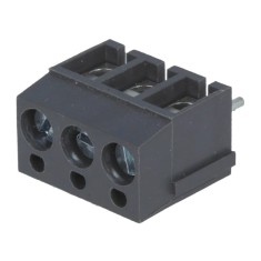 Regleta 3 contacte neagra de conexiuni placa PCB in unghi 90 5mm 3 piste max.2.5mm2 negru DEGSON ELECTRONICS DG300-5.0-03P-11-0