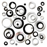Set oglinzi design modern, Axroad Mall, 48 bucati/set, Rezistent la apa, Design interior, Usor de curatat si intretinut, Pentru acasa camera de zi dor