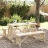 Gossi set mobilier de gradina, 3 piese, lemn masiv de brad