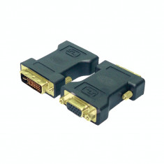 Adaptor Logilink 1x DVI-I Male - 1x VGA Female Negru foto