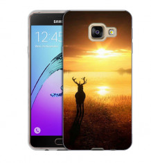 Husa Samsung Galaxy A3 2016 A310 Silicon Gel Tpu Model Sunset Deer foto