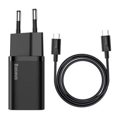 Incarcator retea usb-c fast charging pd 25w baseus - negru foto