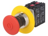 Comutator Siguranță 30mm PROMET 2 NC + 2 NO Roșu