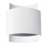 Lampă De Perete Impact Alb Oțel 1 Bec Dreptunghiular Industrial De Interior