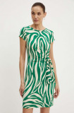 Morgan rochie RVEBO culoarea verde, mini, evazati, RVEBO
