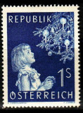 AUSTRIA 1954 - SARBATORI RELIGIOASE ,CRACIUN TIMBRU NESTAMPILAT