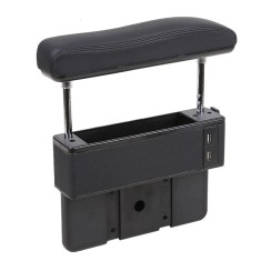 Cotieră auto universală, USB-uri, neagră, piele ecologica, plug&amp;play