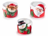 Cumpara ieftin Set 12 lumanari in borcan Craciun ceramica multicolora 5.5x6.5x5.5 cm