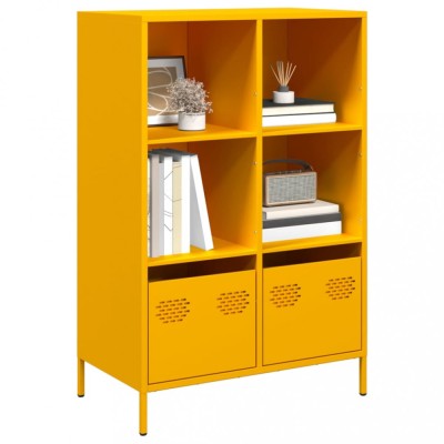 Gossi dulap inalt, galben mustar, 68x39x103,5 cm, otel foto