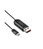 HOCO USB la micro-USB Cablu de incarcare cu afisaj LED si Timer-Culoare Alb