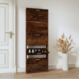 vidaXL Pantofar, stejar fumuriu, 59x17x169 cm, lemn compozit