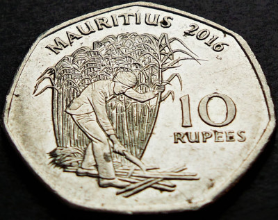 Moneda exotica 10 RUPII - MAURITIUS, anul 2016 * cod 1523 foto