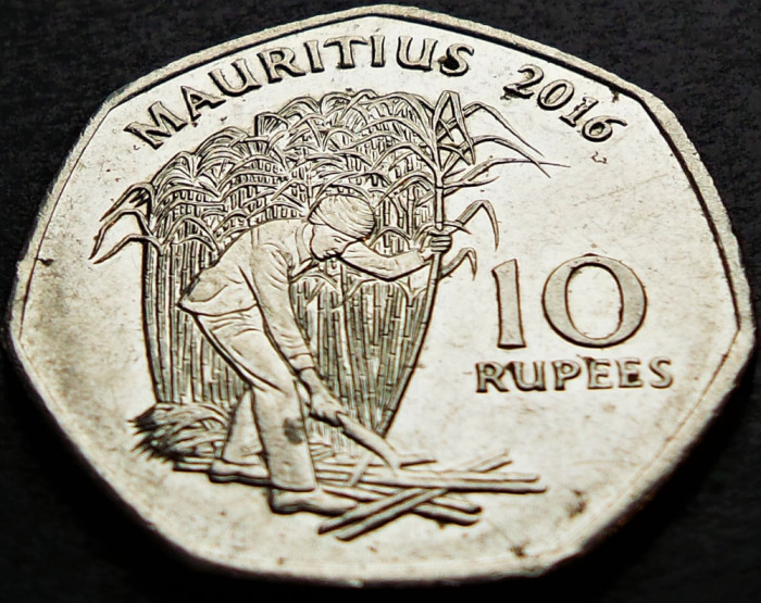 Moneda exotica 10 RUPII - MAURITIUS, anul 2016 * cod 1523