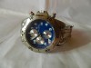 Ceas barbatesc Bulova , chrono , cadran albastru, Analog, Otel, Sport