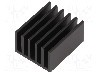 Radiator extrudat, aluminiu, 25mm x 21mm, neagra, FISCHER ELEKTRONIK - SK 653 25 SA