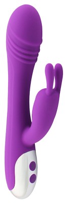 Vibrator Rabbit Levi Silicon USB 7 Moduri Mov 20 cm Passion Labs foto