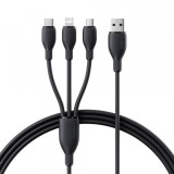 Cablu Incarcare USB-A - Lightning / microUSB / USB-C Baseus Ultra Fast, 18W, 1.3m, Negru P10376303121-00
