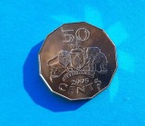 50 Cents 2005 Swaziland-UNC-luciu de batere, Africa