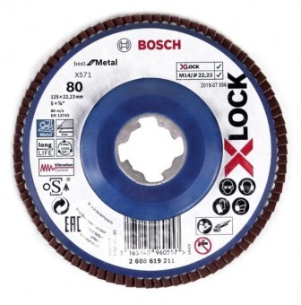 Bosch Discuri de slefuire evantai X-LOCK, versiunea dreapta, placa din plastic, D125 - 3165140960557 foto