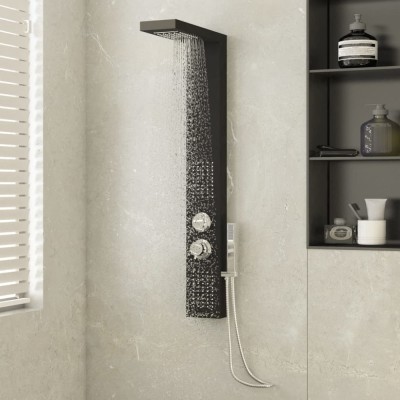 Gossi sistem panou de dus din aluminiu, negru foto