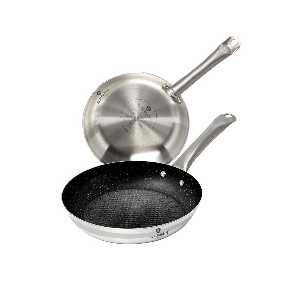 Set 2 Tigăi Din Inox Gourmet Line 20 26 Cm Interior