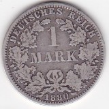 Germania 1 Mark Marca 1880 Wilhelm I type 1 large shield small eagle litera A