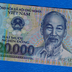 (5) BANCNOTA VIETNAM - 20.000 DONG, POLYMER, PORTRET HO CHI MINH