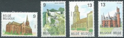 C32 - Belgia 1989 - Castele 4v neuzat,perfecta stare foto