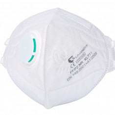 Masca protectie tip FFP2 cu valva model KLT11 alba 1 buc