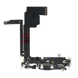 Mufă &Icirc;ncărcare Originală iPhone 15 Pro Max Neagră, Bandă Flex Conector Dock Port, Ambalaj Bulk