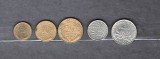 FRANTA - LOT 5 MONEDE 5, 10, 20 CENTIMES, 1/2, 1 FRANC (4), Europa