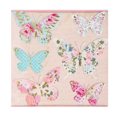 Autocolante de perete, Fluturi 3D Vintage, 31.5x30.5 cm, ATU-085104 foto