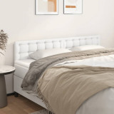 VidaXL Tăblii de pat, 2 buc, alb, 90x5x78/88 cm, piele ecologică