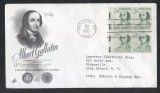 United States 1967 Albert Gallatin x 4 FDC K.653