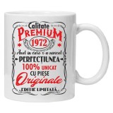 Cana alba personalizata &quot;Calitate premium &quot; 1972, INOVATIX&reg;️. 330ml, Oem