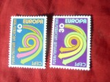 Serie Liechtenstein 1973 - Europa CEPT , 2 valori, Nestampilat