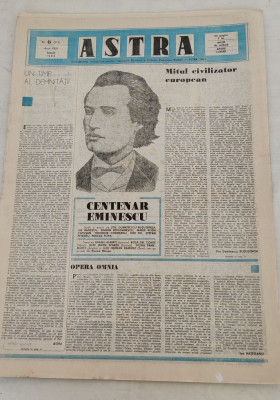 ASTRA - revistă de cultură (iunie 1989) Nr. 6 - Centenar Mihai Eminescu foto