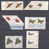 ROMANIA 1960 LP 505 FLUTURI PERECHE SERII MNH